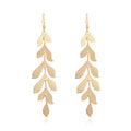 2022 Hot Sale Popular Jewelry Creative Multilayer Splicing Long Earrings Exaggerated Gold Leaf Earrings for Women Girls