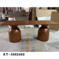 Rectangular Modern Luxury Dining Table with Metal Legs MDF Top for Home & Workshop Use