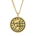 HLSS257 the ROBERTED WARD PEAR Seal of SOLOMON the KING Talisman Laser Cut 304 Stainless Steel Amulet Pendant Necklace