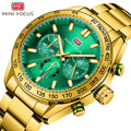 MINI FOCUS 0403 New Arrive Sport Watch Men Casual Fashion 3 Sub-Dial Mens Watches Top New Luxury Stainless Steel Quartz Clock