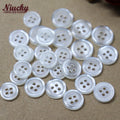 Factory Supply 9mm -12.7mm 4 Holes Thin Edge Pealescent Shirt Buttons for Men Women Basic Shirt Sweater Sewing Button Wholesale