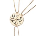 Geometric Star Cloud Moon Clavicle Sister Couple Chain Jewelry Necklace