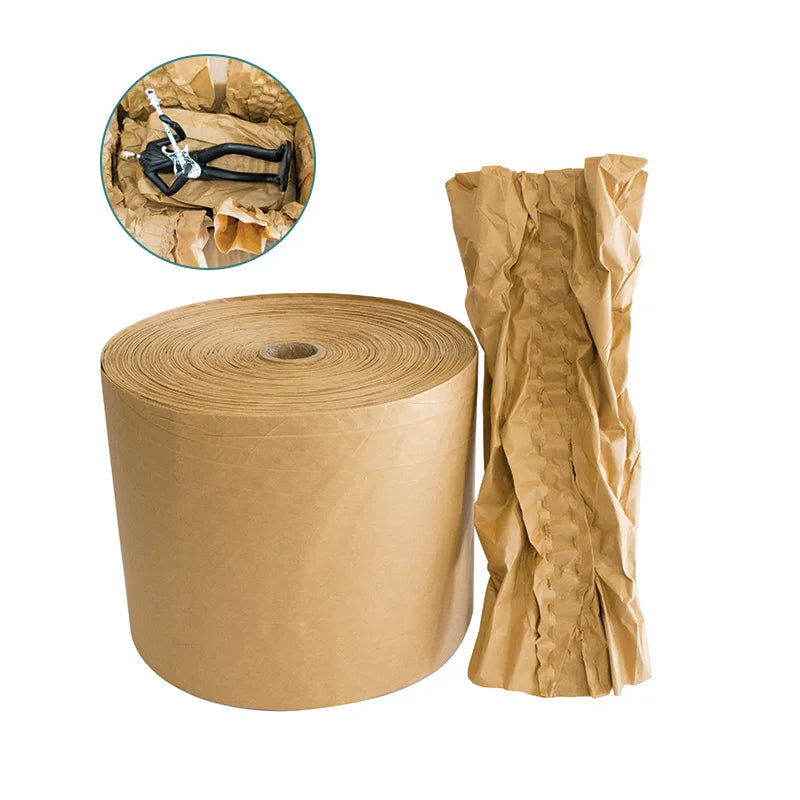 Promotion 70MM 80GSM 90GSM Customized Printing White Brown Kraft Paper Roll Cushion Void Filling Machine for Packing