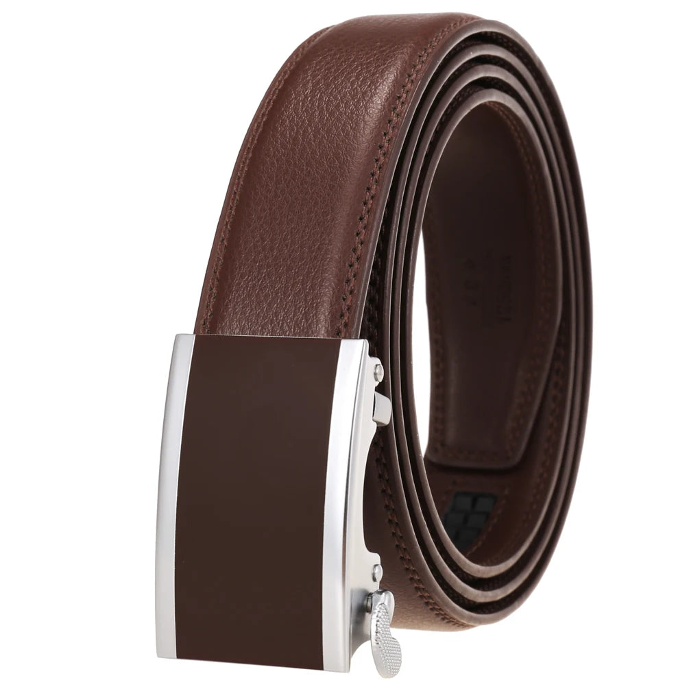 LY33-00008-1 OEM ODM Custom Men Belt Automatic Buckle Men's Belt Designer Leather Belt Factory Direct Sales Fashion Leather Belt