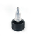 Stock Transparent and Black Twist Top Cap for Plastic Squeeze Bottles 4oz for Crafts Liquids Inks Oils Glue and Arts