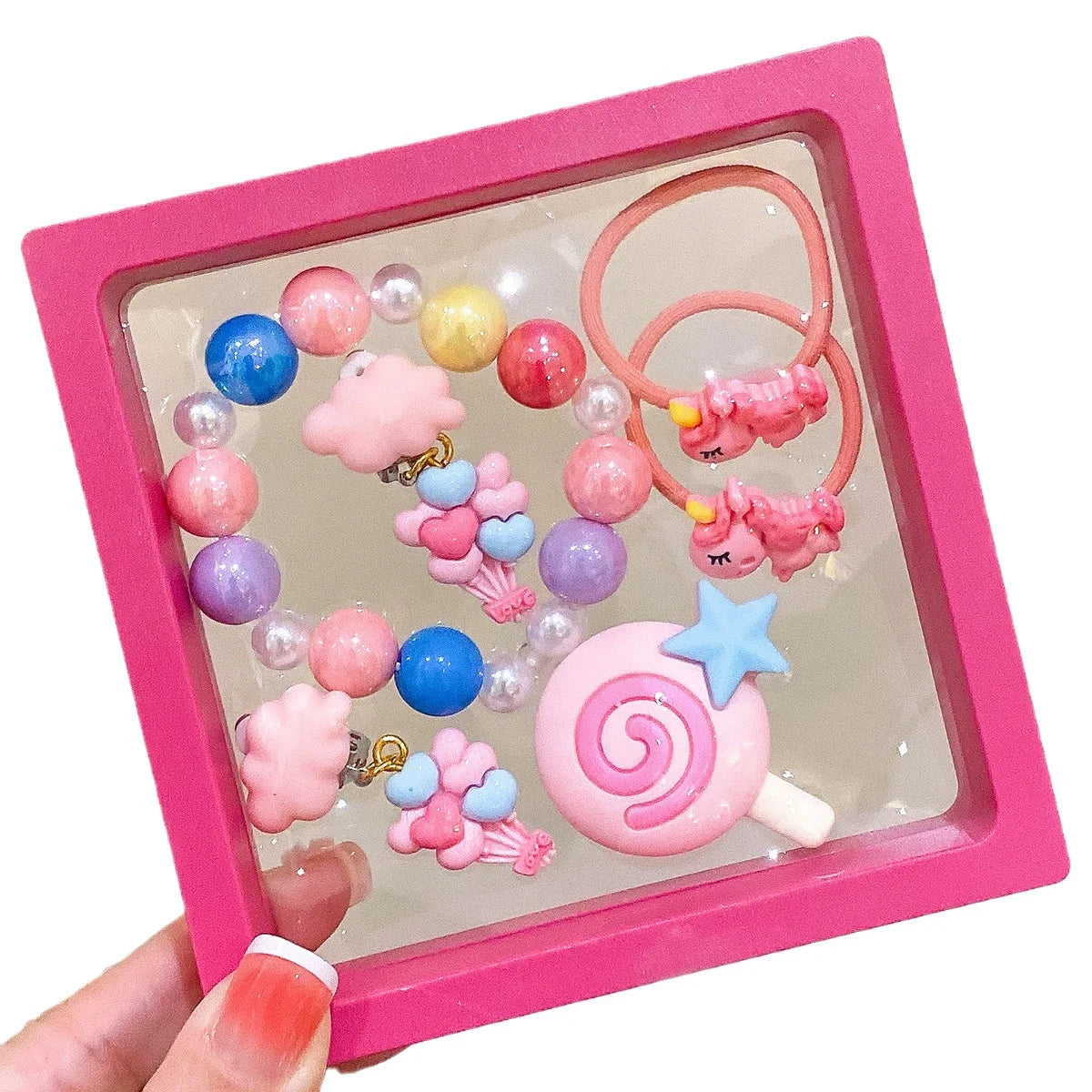 Hot Sell Kids Lovely Bracelet Necklace Set Cute Jewelry Set