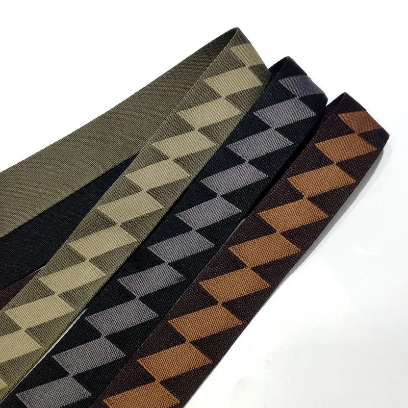 Wholesale Flag Pattern Polyester Webbing for Bags Shoulder Strap Green/black/coffee