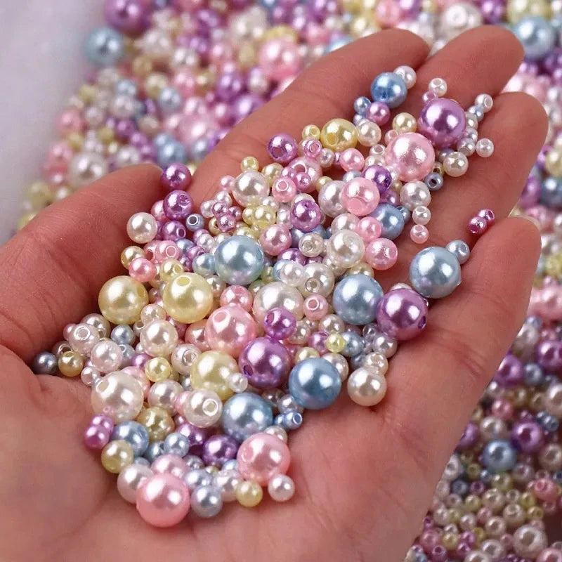 Wholesale Round Pearls Imitation Pearls Beads Round Plastic Pearl Beads for Jewelry Making
