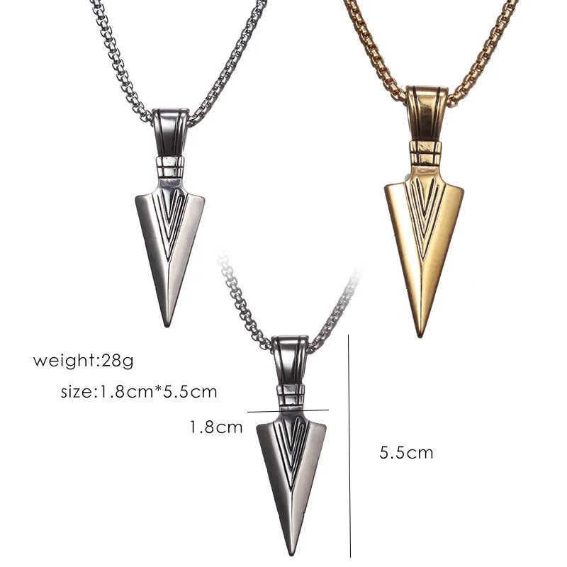 Dandy Triangle Arrow Necklace Personality Pendant Snake Chain Necklace Manufacturers Hip-hop Necklace