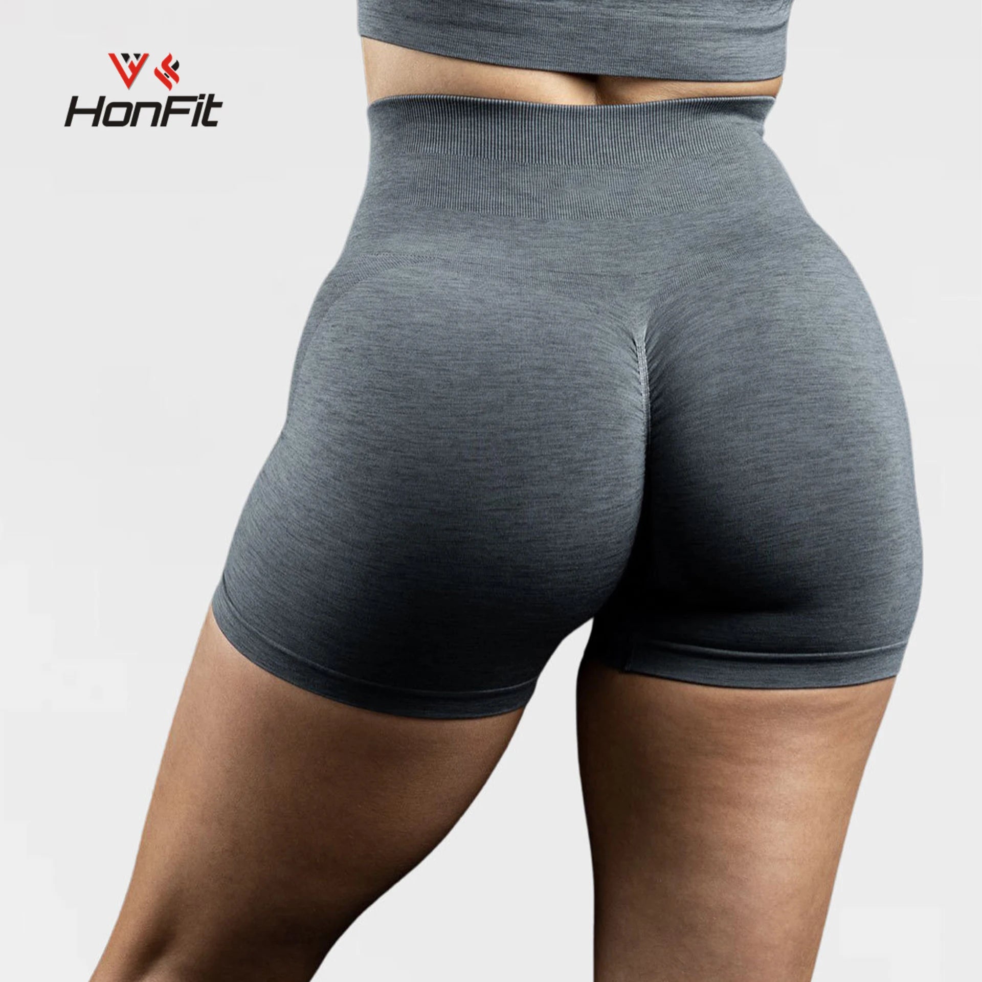 Seamless Gym Fitness Yoga Pants High Waist Lift Tight Workout Sports Yoga Shorts