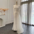 Jancember LSCZ125 Elegant Puff Sleeve Full of Sequins Long Gown Evening Women Prom Dress