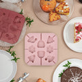 8 Cavities Handmade Bear Flower Lollipop Mold DIY Flip Candy Cheese Food Grade Silicone Chocolate Mold Animal Butterfly