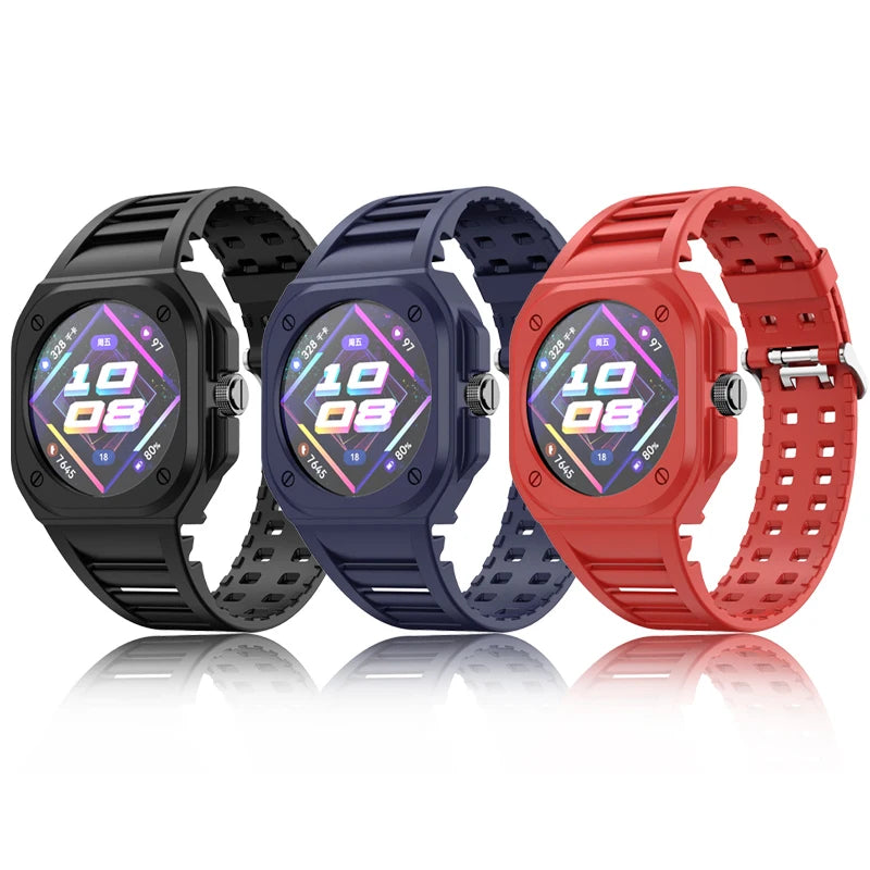Factory Sale Soft Silicone Tpu Strap Integrated With Protective  for Huawei Watch GT Cyber