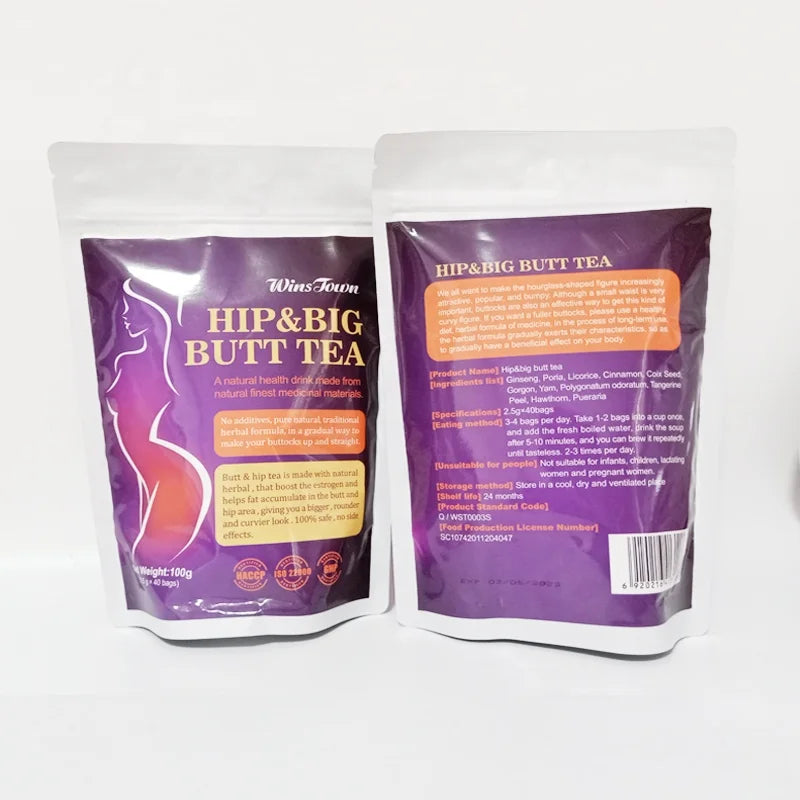 Hot Organic Hip Big Butt Tea Enhancement Abundant Supplements for Firm Buttocks Blended Health Tea in Sachets Bags Boxes