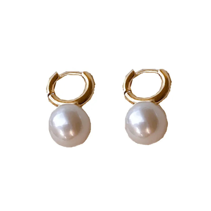 925 Sterling Silver Earrings Personality Pearl Earrings for Women Fashion Jewelry Gift
