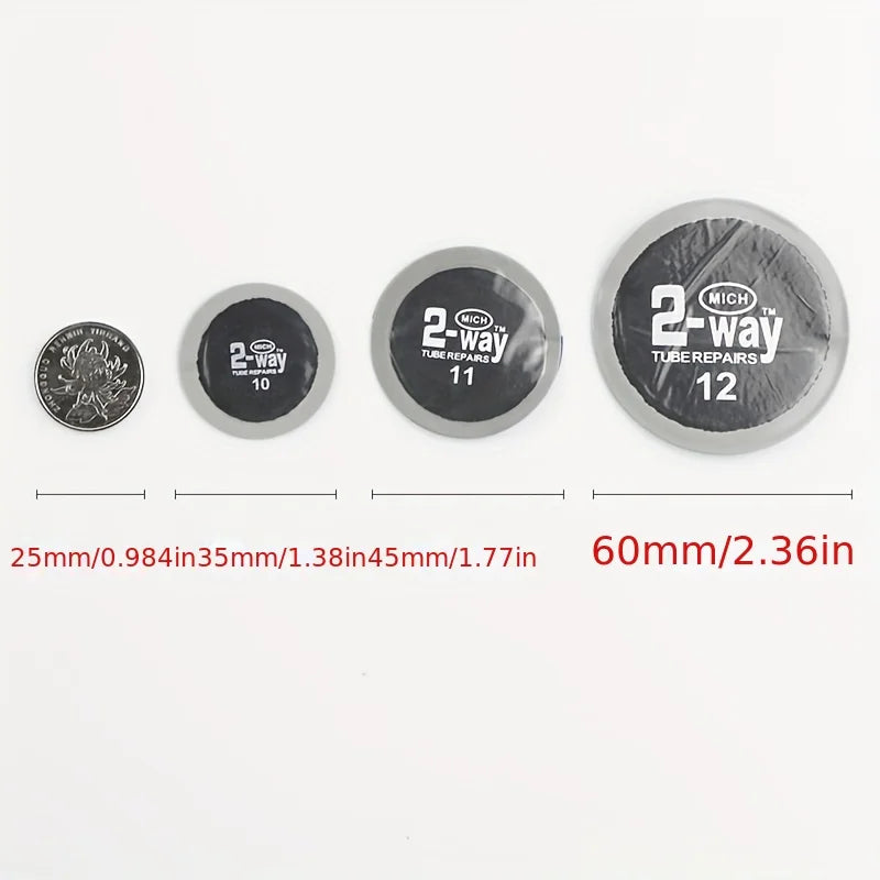 Factory Customized 35mm 45mm 60mm Radial Tire Repair Cold Patch Self Adhesive Leather Repair Patch Electric Bicycle Parts