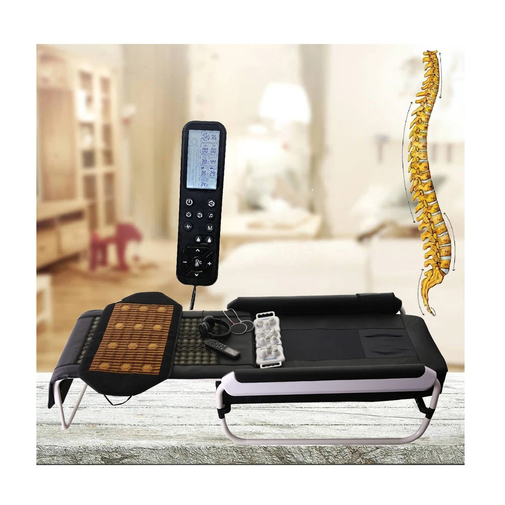Korea Master V3 V6 Lumbar Traction Heat Therapy Stretcher Chiropractic Camas De Masaje Jade Thermal Infrared Massage Bed MegaBDM