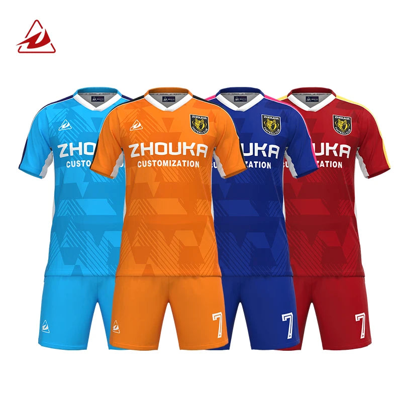 Custom Design 100% Polyester Sublimation Football Jersey Training Soccer Wear Uniforms Quick Dry Club Team Soccer Jersey Set