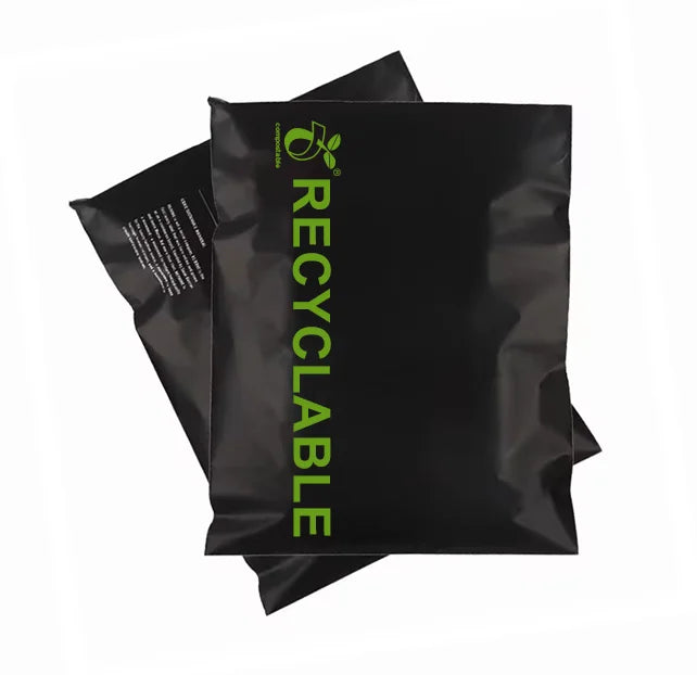 DIY Printed logo Black Gold Poly Mailer Clothing Packaging Shipping Envelopes Plastic Courier Delivery Webshop Mailing Bag