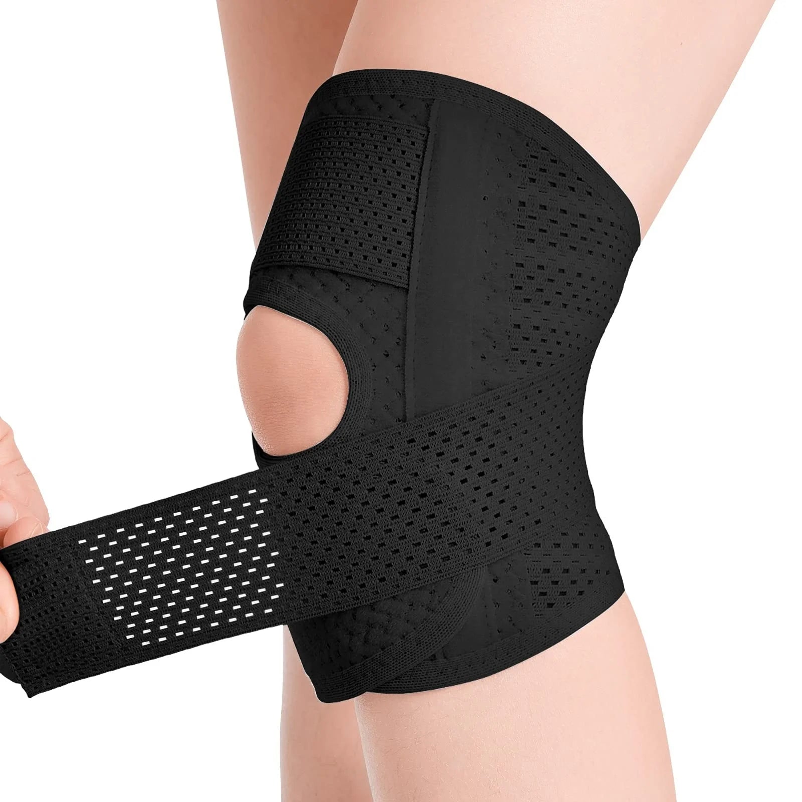 Breathable Polyester Silicone Medical Knee Brace for Knee Pain Relief