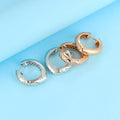 Kirin Women's 18K Gold-Plated 925 Sterling Silver Earrings Trendy Exaggerated Irregular Hollow Design with Zircon Stones