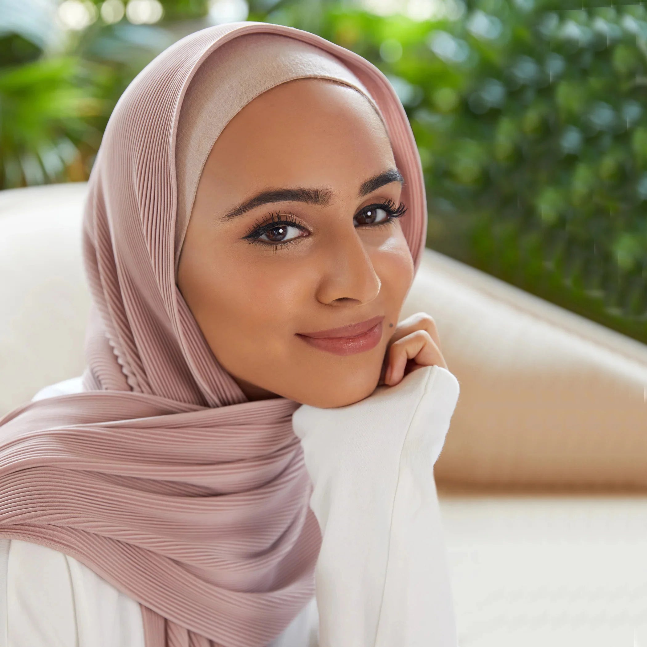 NEW Hijab Set Wholesale High Quality Muslim Women Scarf With Underscarf Inner Cap Matching Color Mini Pleated Chiffon Hijab Set