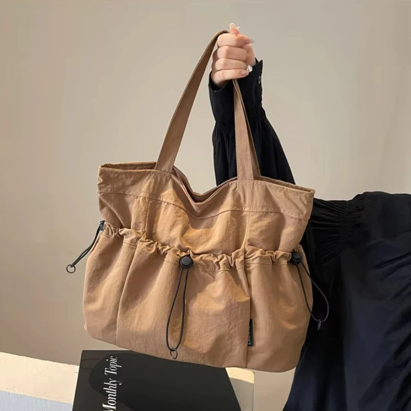 Casual Fashion Women's Multi-pocket Shoulder Bags Large Capacity Commuter Ladies Shopping Tote Waterproof Nylon Female Handbags