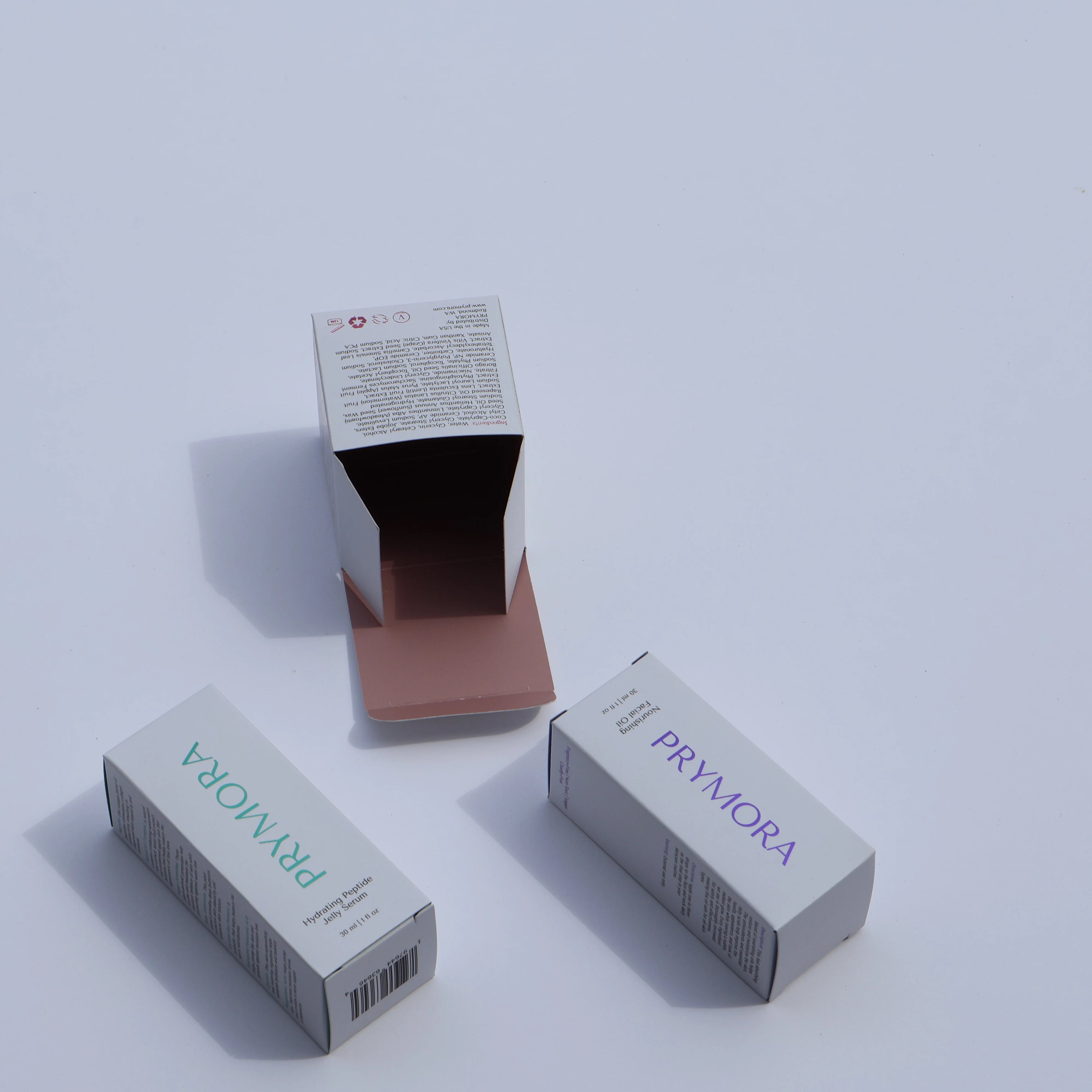 Premium Paper Boxes Encased Moisturizing Hydrating Facial Serum Skin Care Product