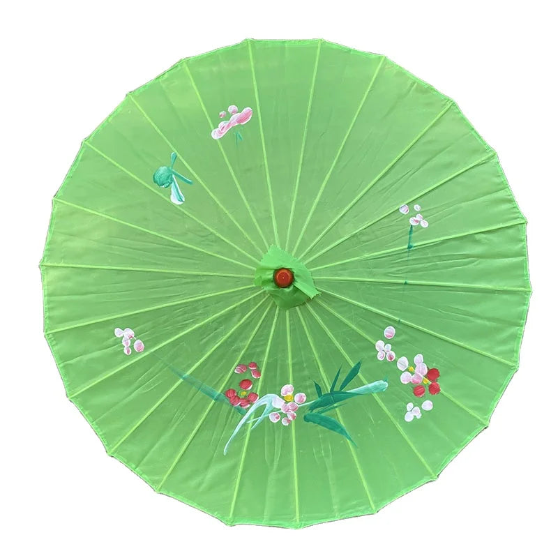 Guansen Manual Control Silk Fabric Decorative Umbrella Straight Pattern for Business Gifts & Decorative Parasol