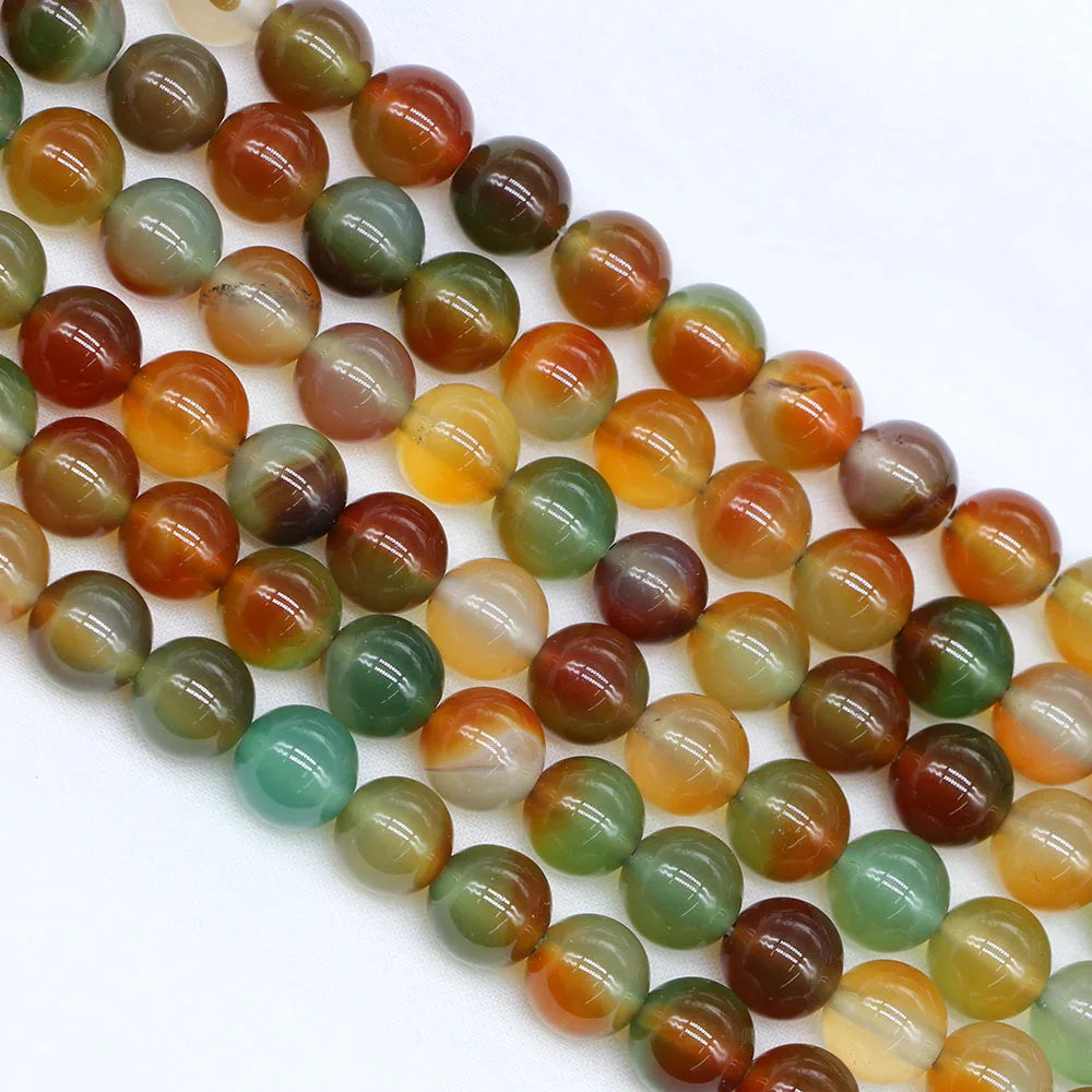 Natural Stone Malachite Agate Green Beads Wholesale DIY Jewelry Gemstone Accessories Loose Beads Stone