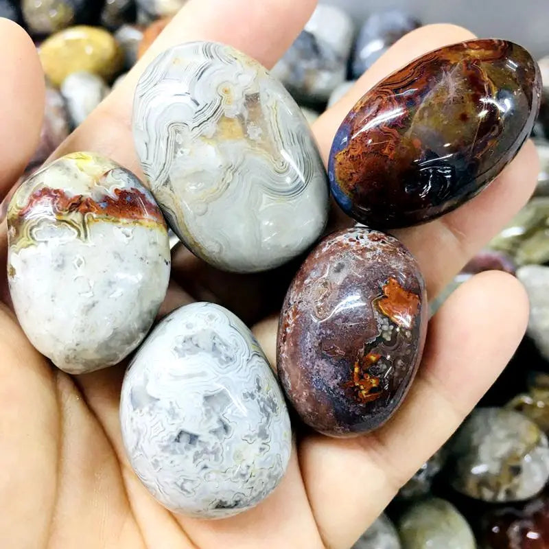 Wholesale Polished Mexico Sardonyx Gravel Crystal Agate Tumbled Stone for Healing
