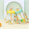 Custom New Portable Reusable Cute BPA Free Tritan Plastic Children's Cartoon 450ml Sports Drinkware Bottle Straw Applicable