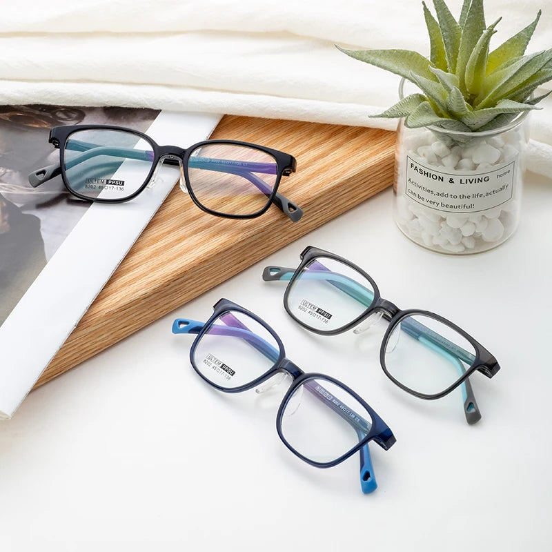 China Wholesale Kids Eyeglasses Frame Silicone Nose Pad Children's Glasses Spectacles Fashion Optical Frame Kids Eyewear