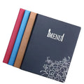 New arrive Custom Restaurant Coffee Bars Leather Menu Holder Double Fold Panel Menu Covers
