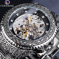 Forsining Automatic Mechanical Watch Luxury Outdoor Wristwatch Fashion Mens Watches With Stainless Steel Retro Clock