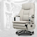 High-end Smart Leather Electric boss Chair Office Computer Chair Massage Reclining Home Study Chair