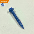 MALAXY Flat Head Blue Concrete Anchor Screws Blue Tapcon Concrete Screw