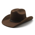 Wholesale Western Felted Cowboy Fedora Hat Wide Brim Outdoor Casual Unisex Jazz Four Seasons