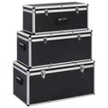 Aluminum Storage Cases 3 Pcs Black Aluminium Case Large Capacity Tool Collective Box Safety Flight Road Case