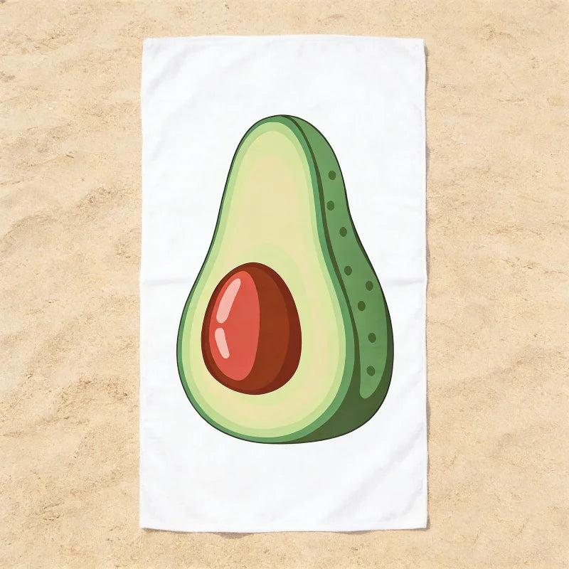 Fashion Custom Printed Polyester Fruit Food Design Irregular Style Soft Quick Dry Terry Absorbent Eco-Friendly Beach Towel