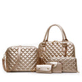 Fashion Designer Cheap Gold Capacity Women Leather Tote Handbags Sets Pattern