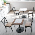 Wholesale Modern Outdoor Hotel Restaurant Square Dining Table Combination Creative Tile Splicing Solid Wood Eco-Friendly Custom