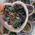Wholesale About 10cm Natural Heart Shaped Bismuth Crystal Rough Stone Mineral Specimen Craft for Home Decoration
