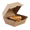 Clamshell Food Packaging Hamburger Box Kraft Burger Box Eco Friendly Disposable Kraft Paper Food Container Cake Box Food Grade