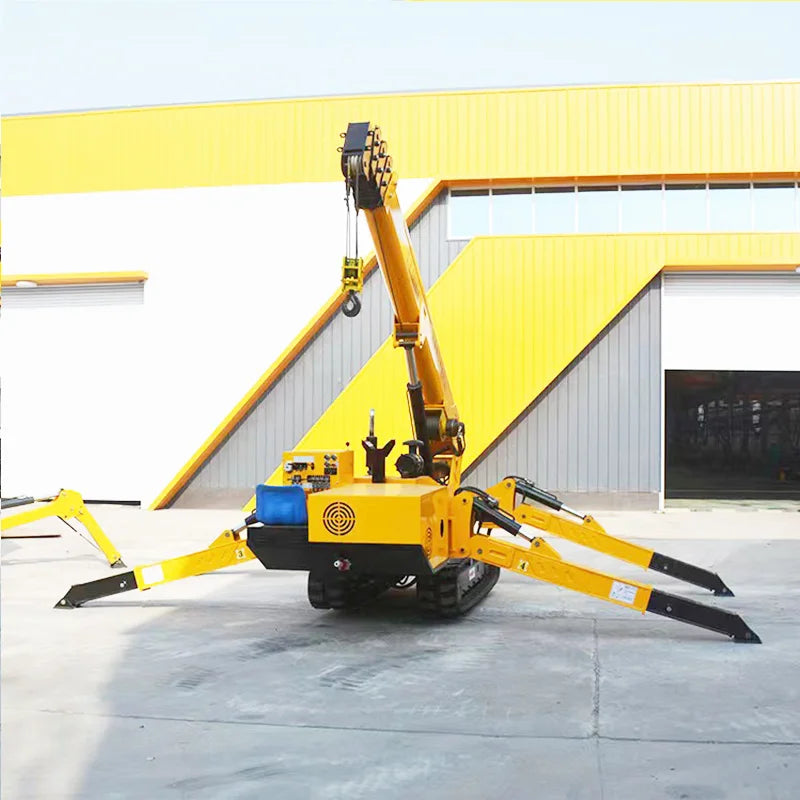 Diesel Spider Crane 3ton Max Ground Height 10m Hydraulic Lift Remote Control Lifting Machine 3t Crawler Spider Crane