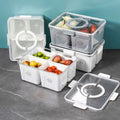 2026 New Simple Fruit Vegetable Preservation Box Creative Portable Compartment Storage Box Kitchen Refrigerator Finishing Box