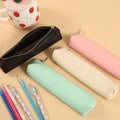 School PU Leather Pencil Bag Pen Case with Zipper Closure 20x4.5cm Size Wholesale Supplies