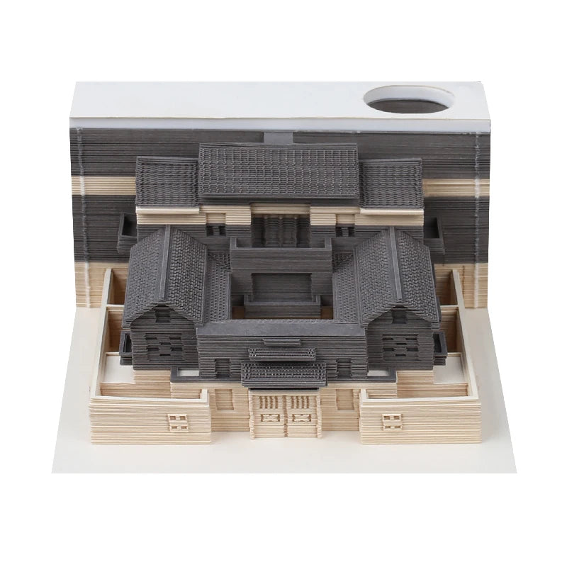 Exquisite Paper Crafts Construction Notes Desks Small Ornaments Office Cultural and Educational Notebook 3D Memo Pad