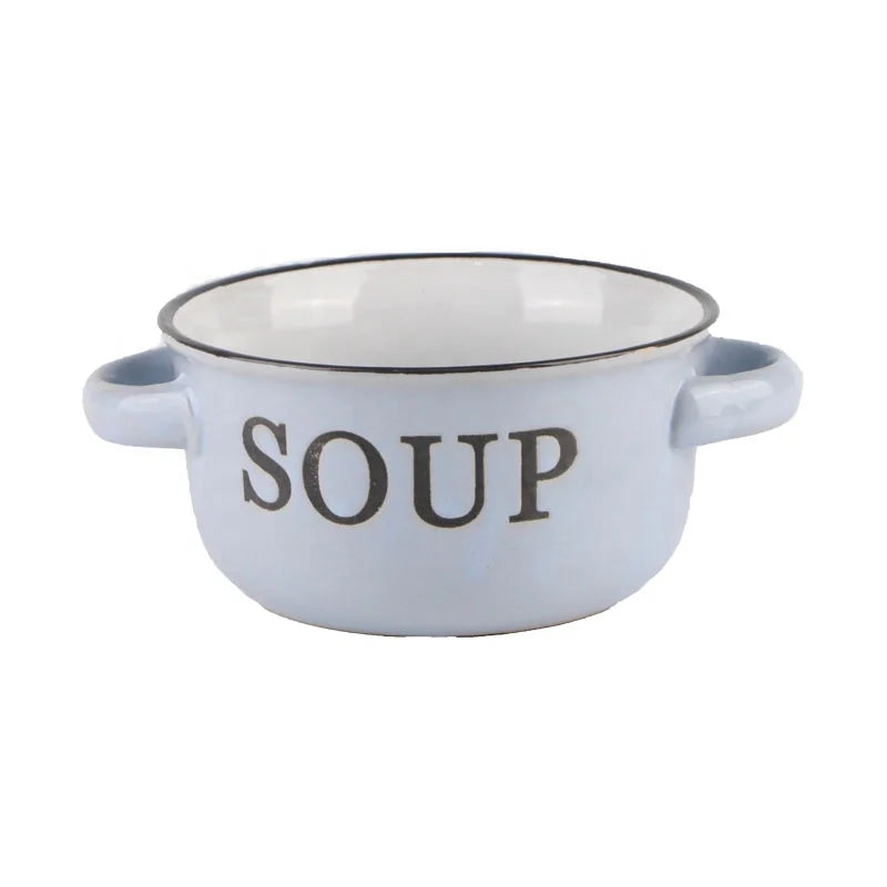 Eco Friendly White Porcelain Noodle Cheap Rice Soup Bowl Tableware Cereal Bowl Colorful Ceramic Stoneware Bowl