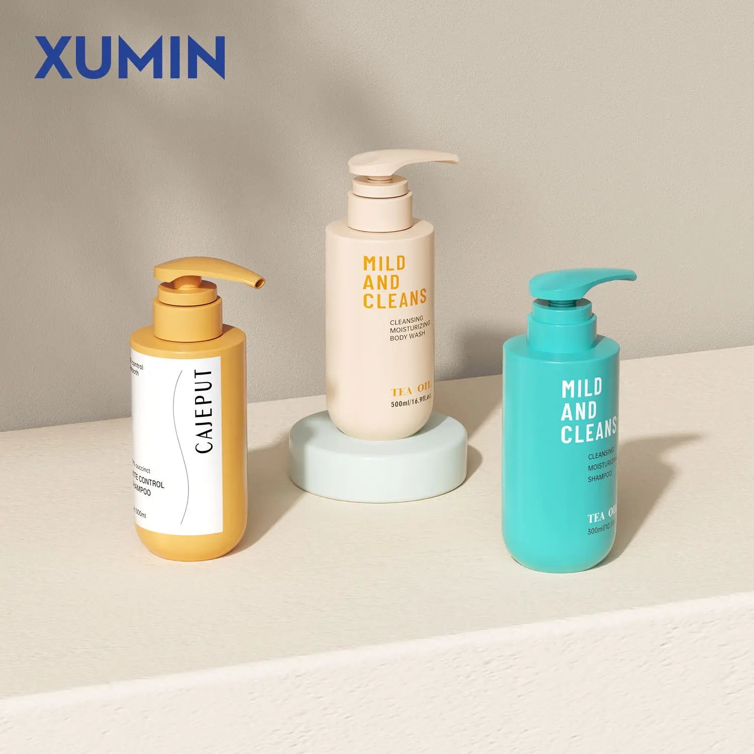 Custom 200ml 300ml 500ml PET Shampoo Conditioner Shower Gel Lotion Bottles with Pump  Matte Eco Friendly Packaging Wholesale
